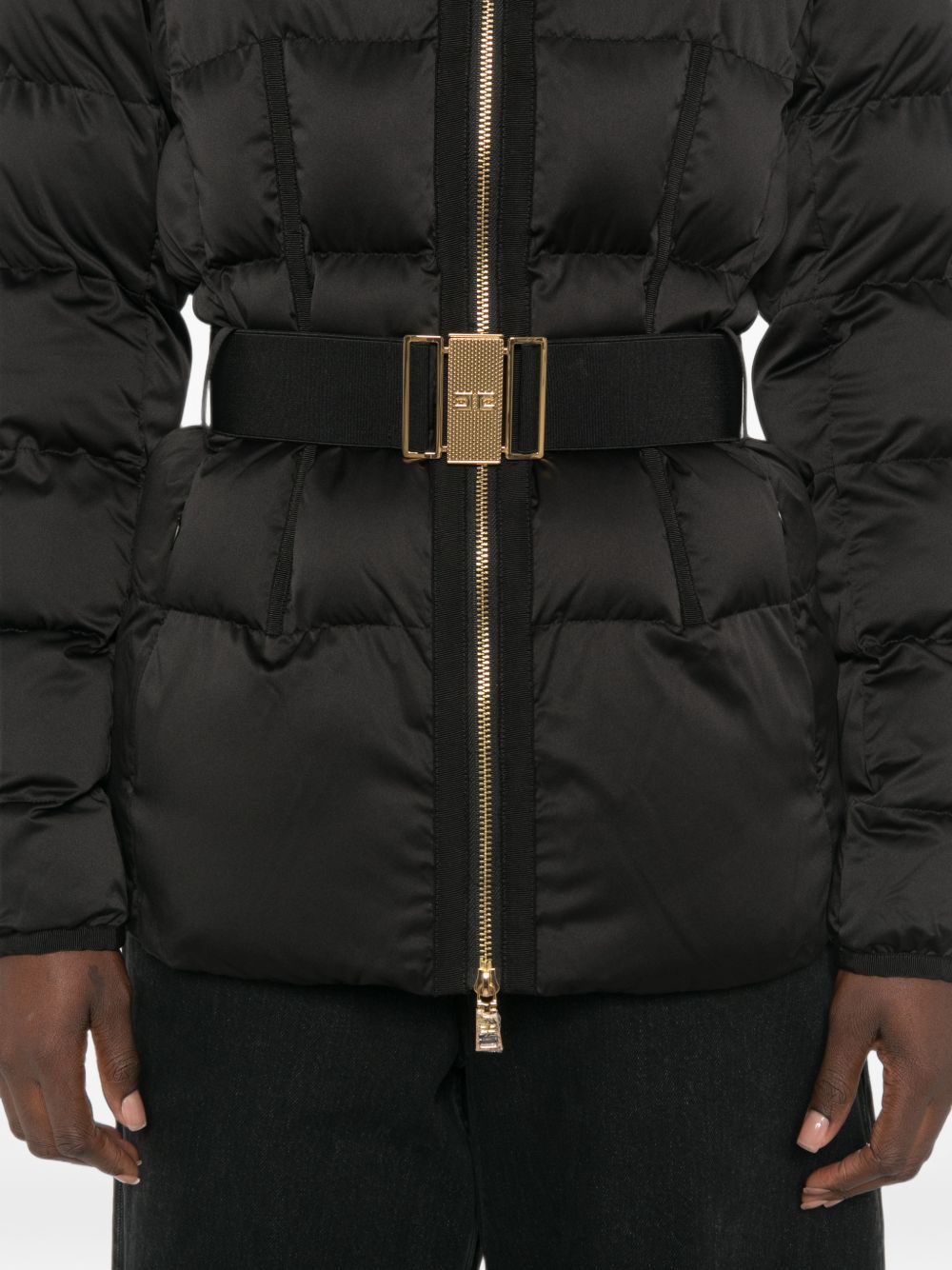 Elisabetta Franchi Coats BLACK