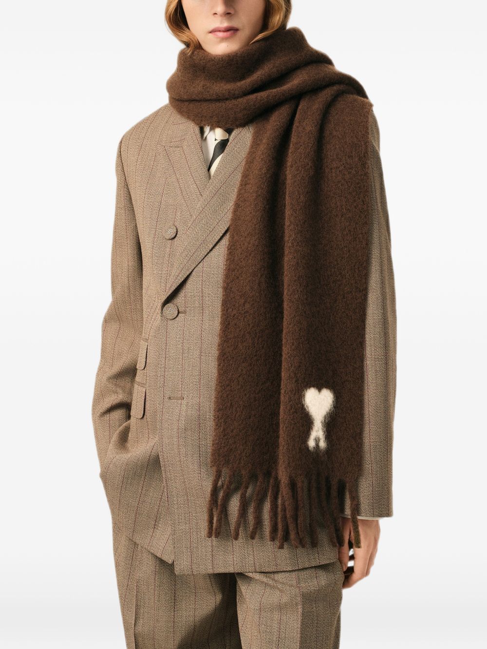 AMI PARIS Scarfs BROWN