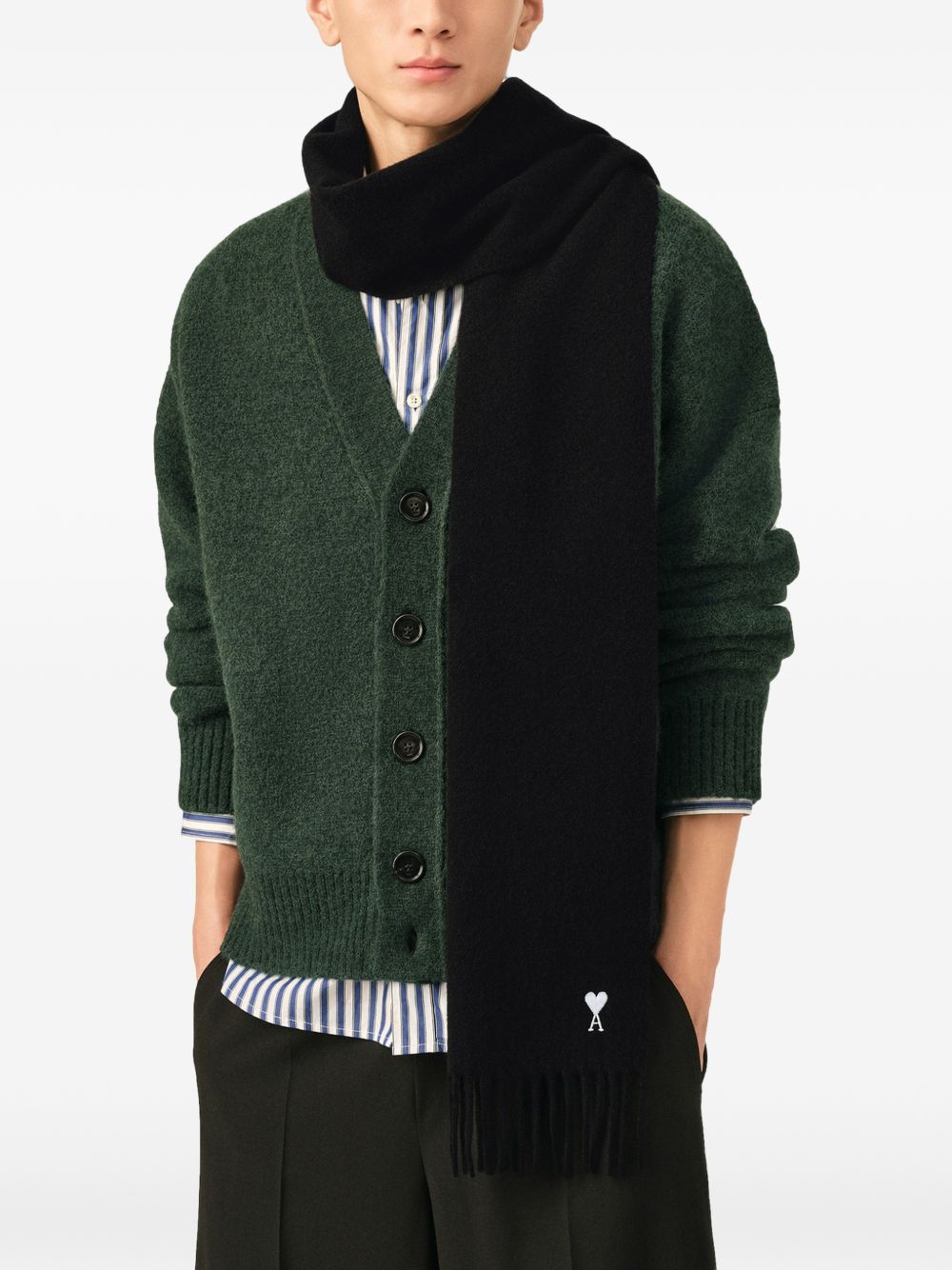 AMI PARIS Scarfs BLACK