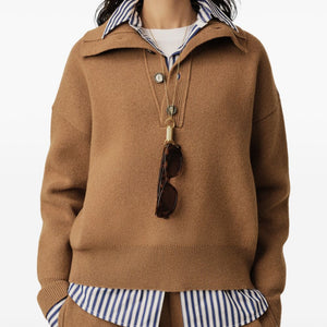 AMI PARIS Sweaters CAMEL