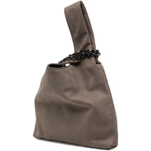 Stella McCartney Chain-Trim Suede Shoulder Bag