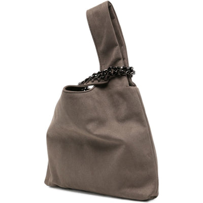 Stella McCartney Chain-Trim Suede Shoulder Bag