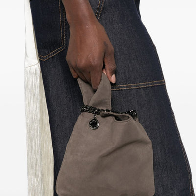 Stella McCartney Chain-Trim Suede Shoulder Bag