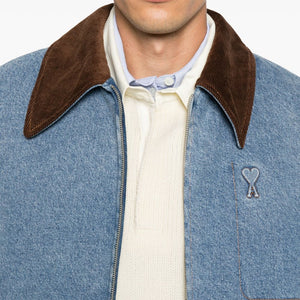 AMI PARIS Coats LIGHT BLUE