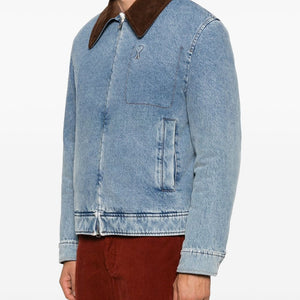 AMI PARIS Coats LIGHT BLUE