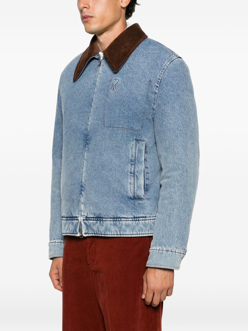 AMI PARIS Coats LIGHT BLUE