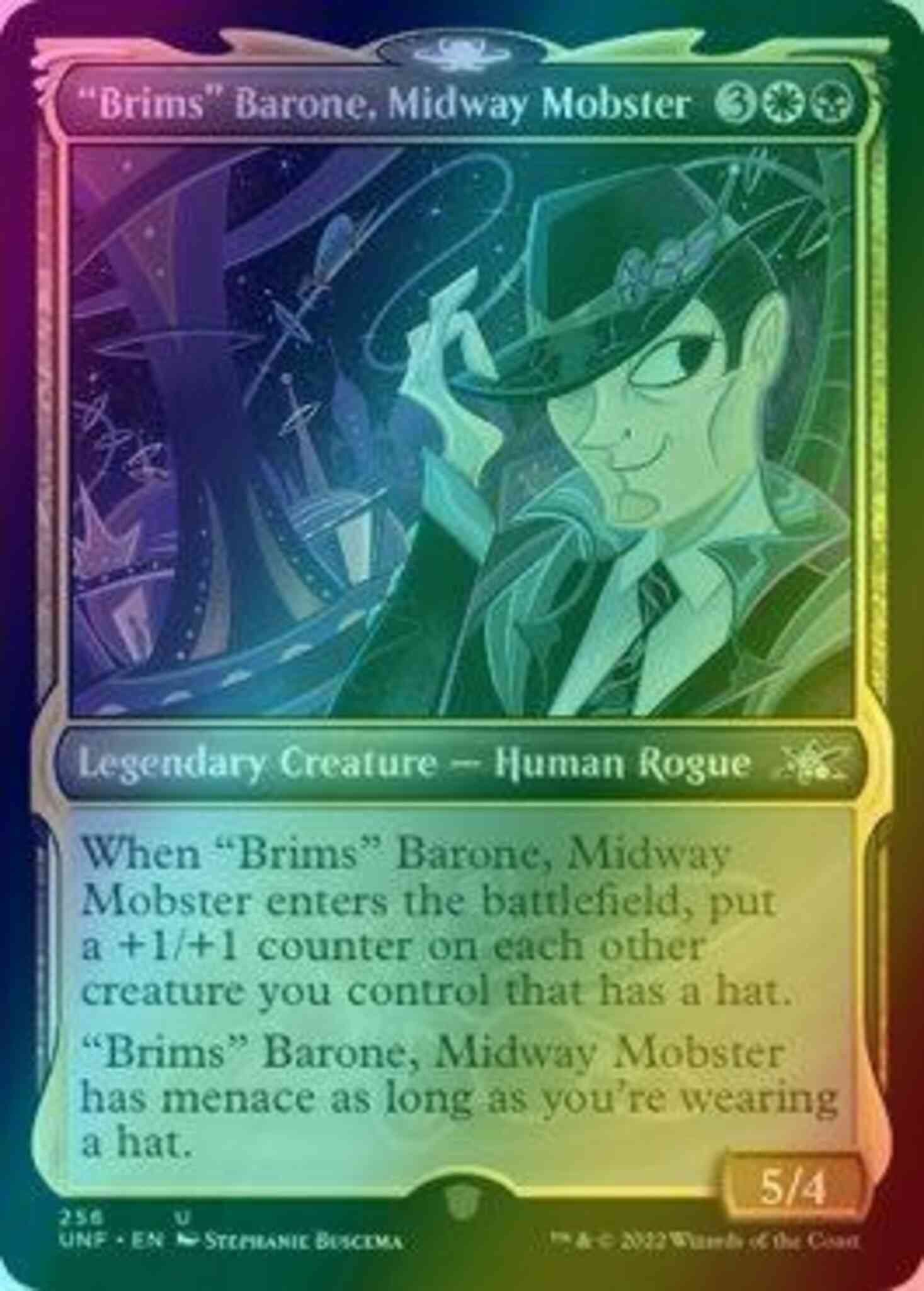 "Brims" Barone, Midway Mobster [256] [Showcase Cards of Tomorrow] [Unfinity] [Foil]