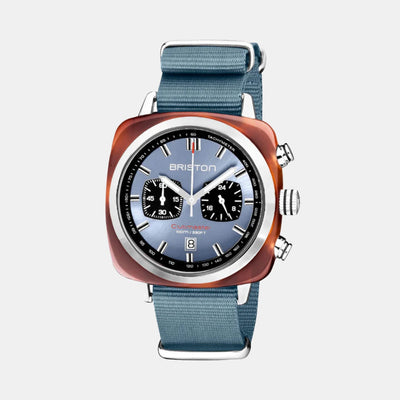 Clubmaster Sport Men Quartz Ice Blue Dial Chronograph Nato Watch 20142.SA.TS.25.NIB