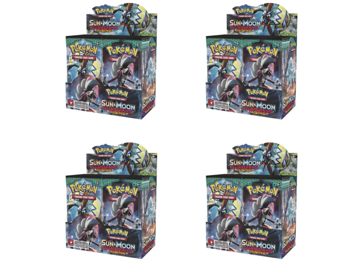 2017 Pokemon Sun & Moon Guardians Rising Booster Box 4X Lot