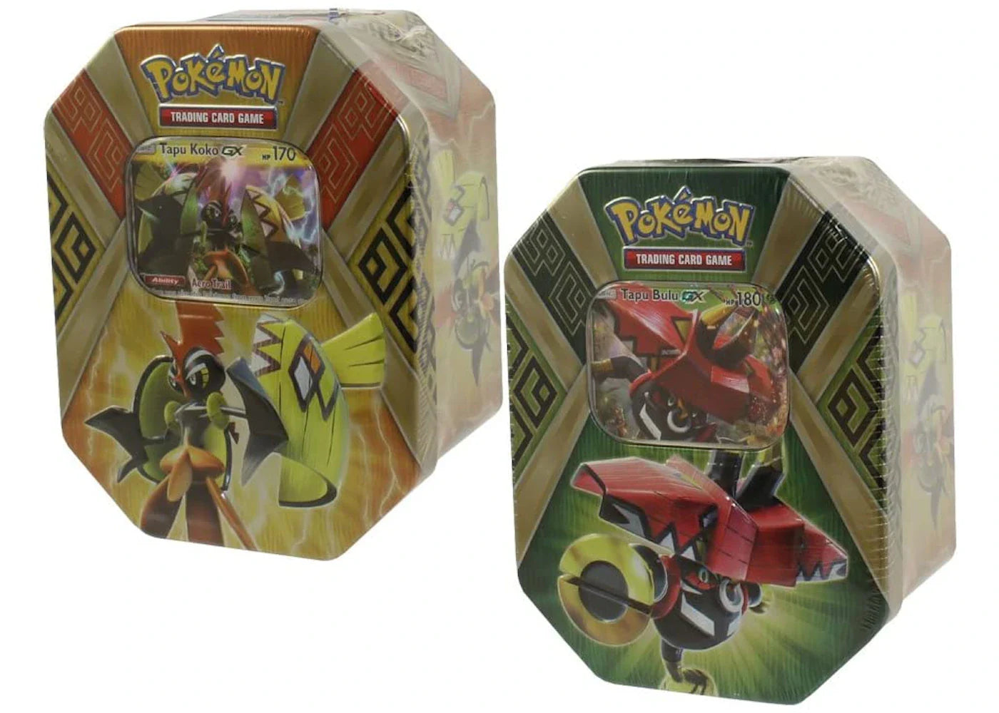 2017 Pokemon TCG Island Guardians Tin Tapu Koko GX/Tapu Bulu GX Lot