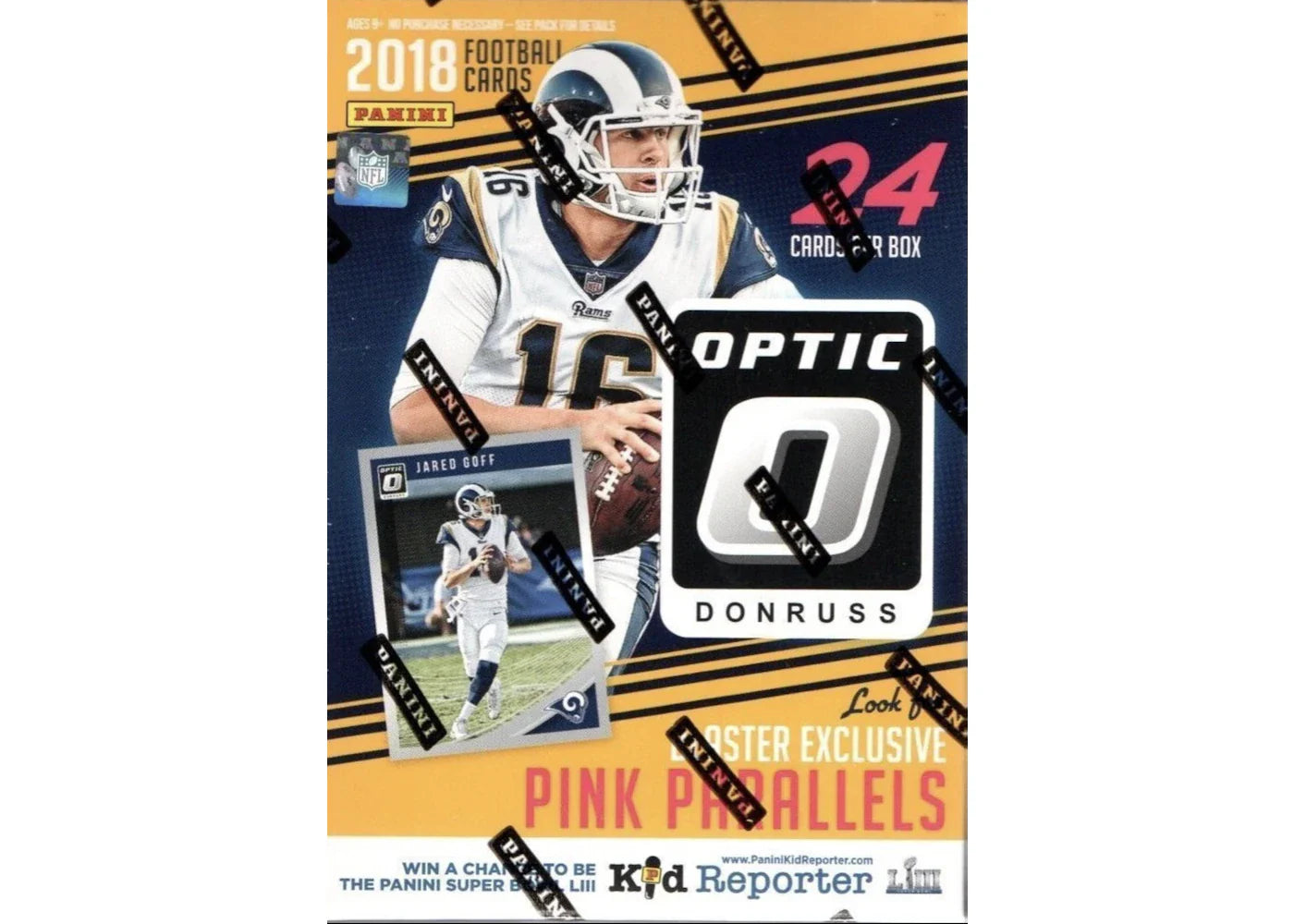 2018 Donruss Optic Football Blaster Box (Pink Parallels) (Yellow Box)