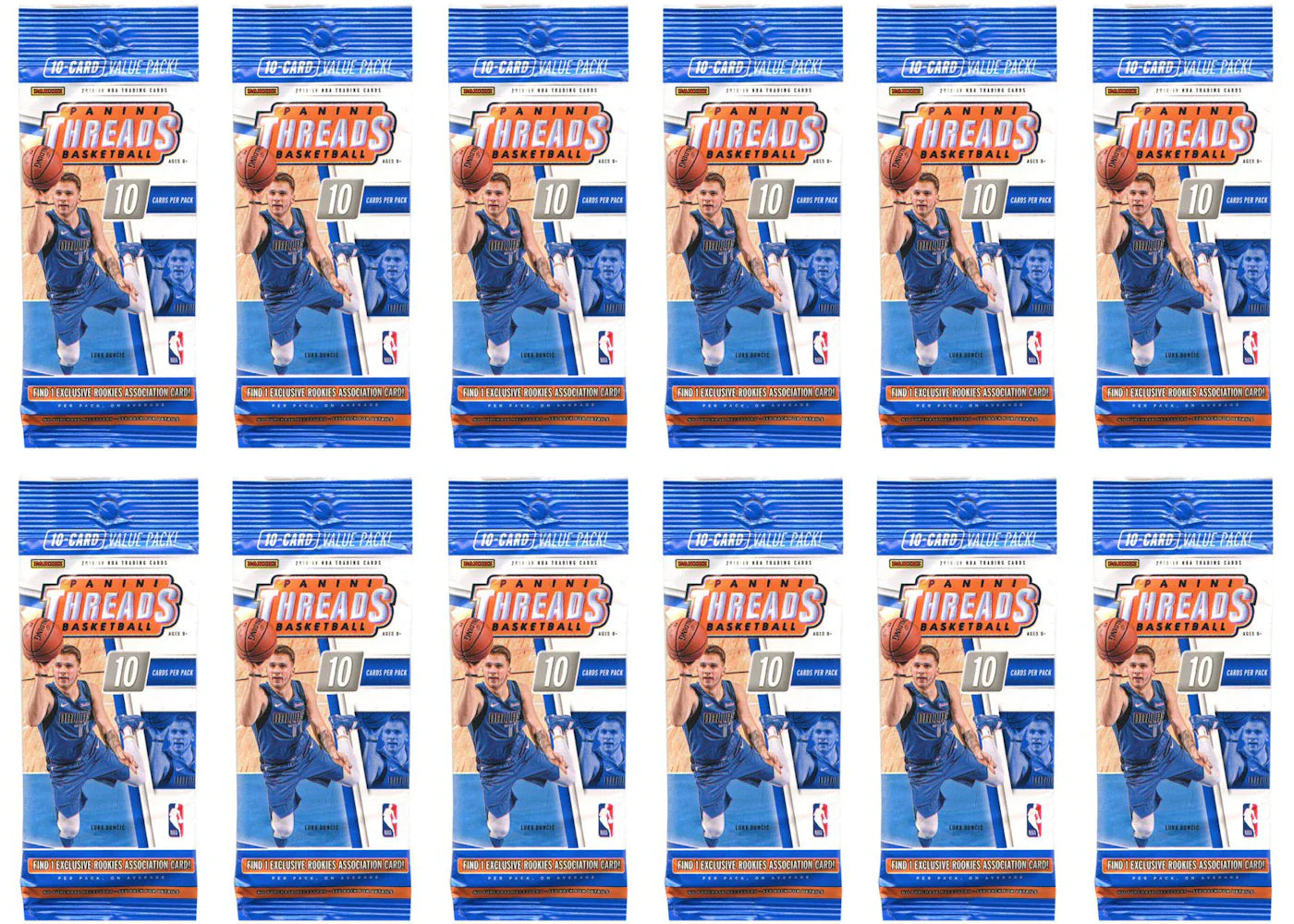 2018-19 Panini Threads Basketball Fat Pack 12x Lot