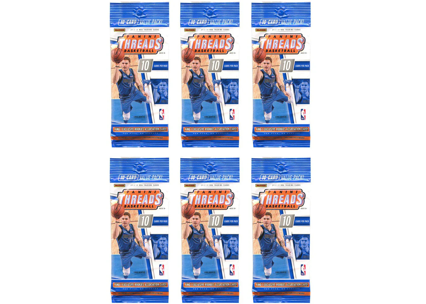 2018-19 Panini Threads Basketball Fat Pack 6x Lot
