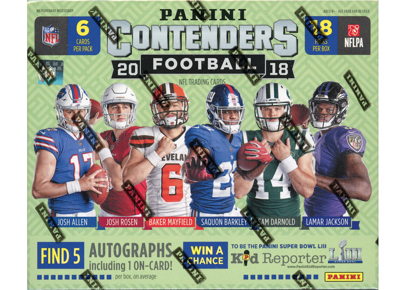 2018 Panini Contenders Football Hobby Box