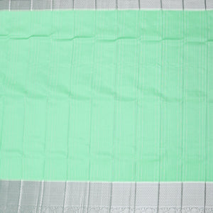 Green vasundhara silk mix saree with zari designs, contrast jaal pallu & traditional design zari border