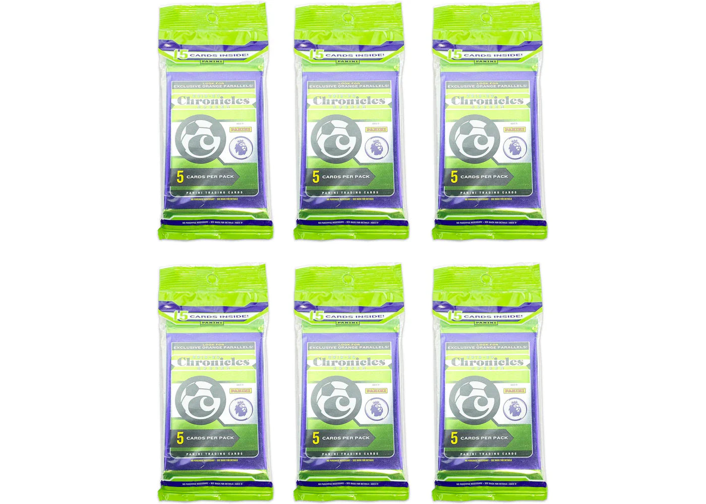 2019-20 Panini Chronicles Soccer Cello Pack 6x Lot