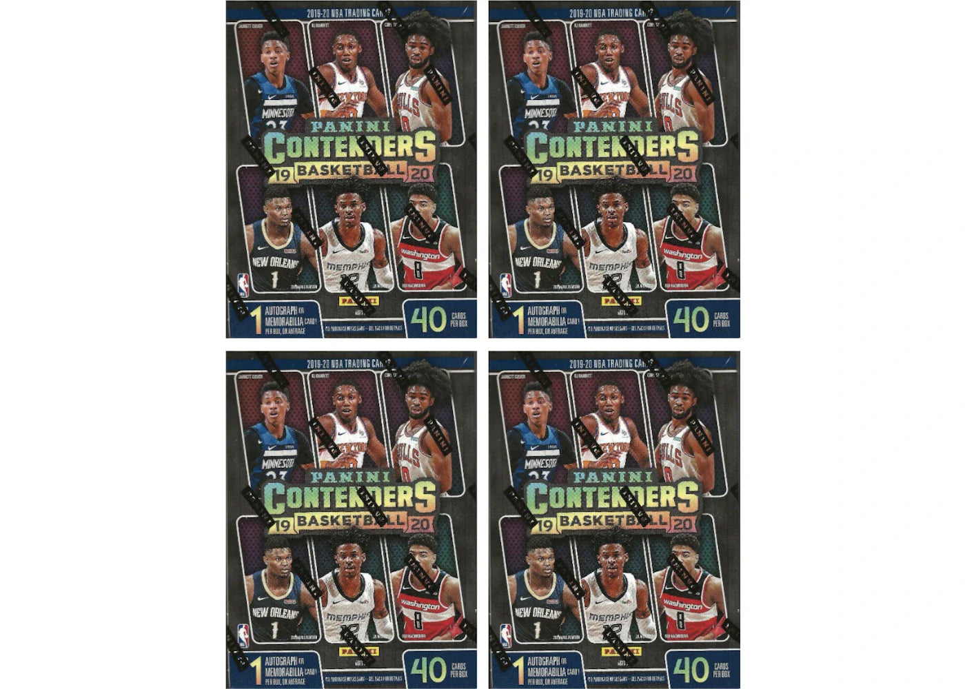 2019-20 Panini Contenders Basketball Blaster Box 4x Lot