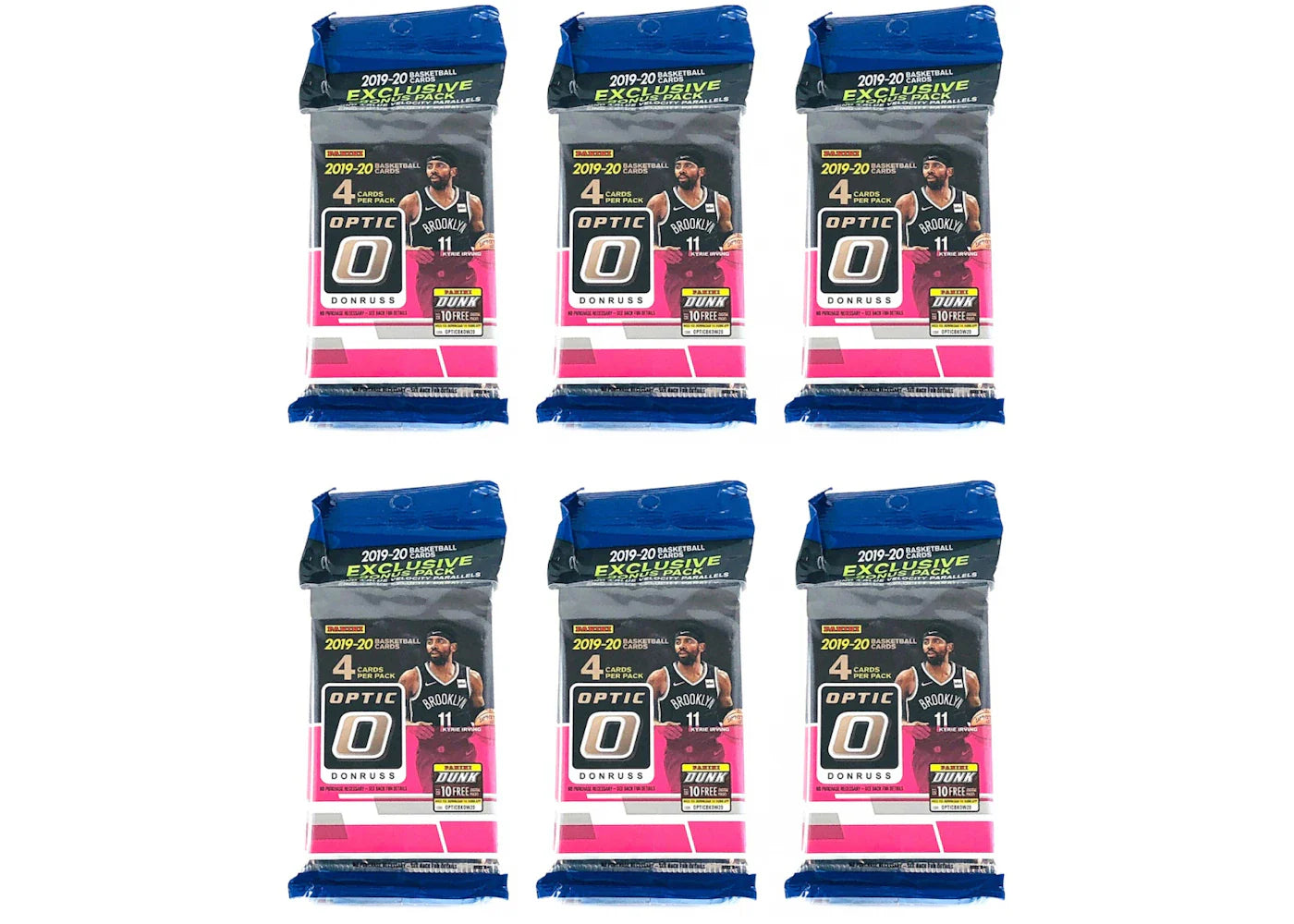 2019-20 Panini Donruss Optic Basketball Cello Pack 6x Lot