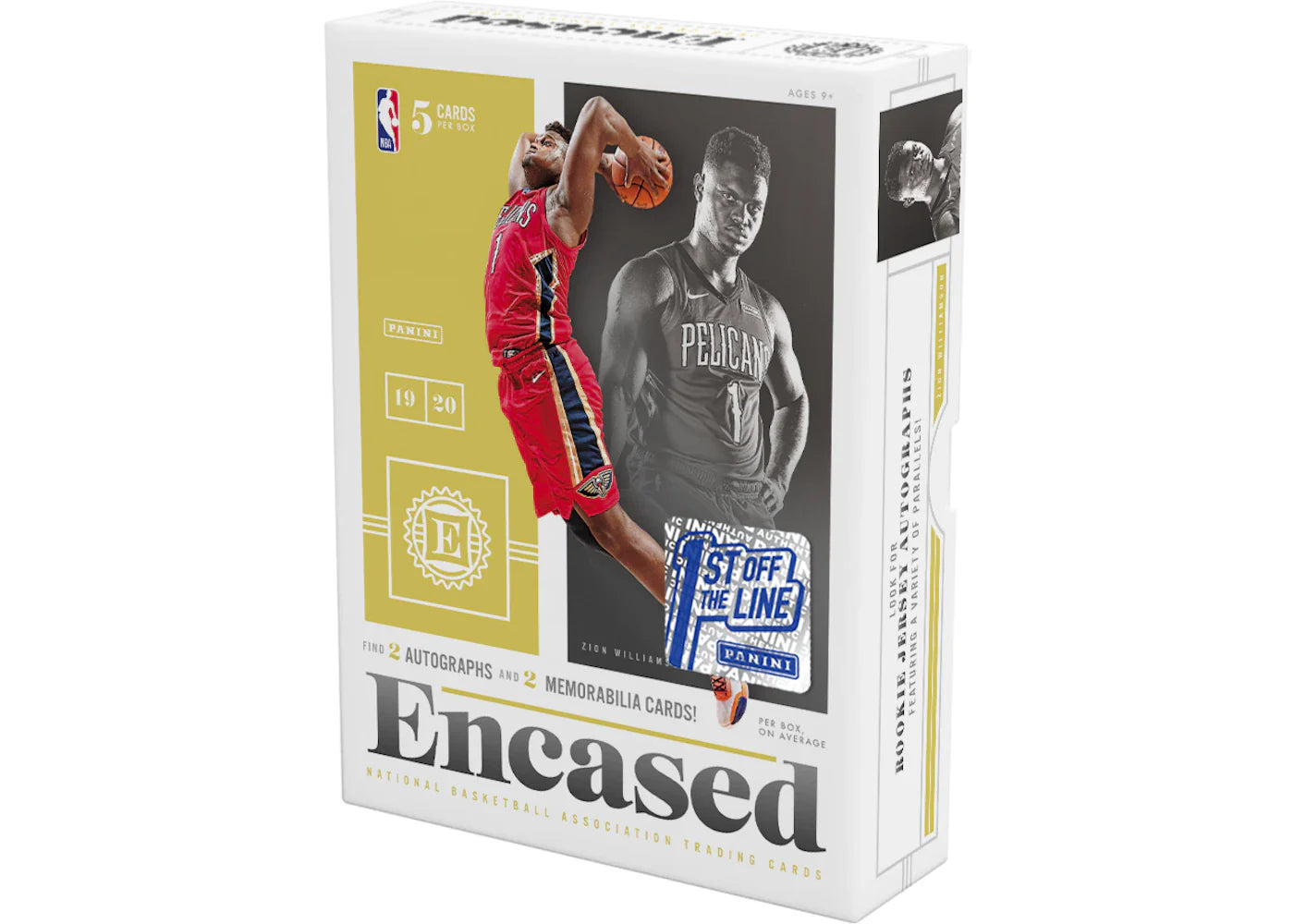 2019-20 Panini Encased Basketball 1st Off The Line Box