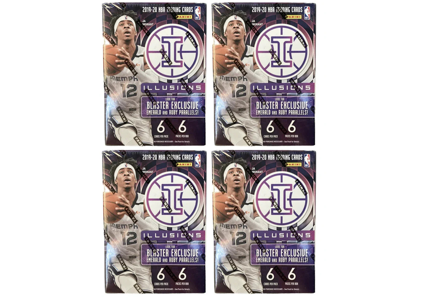2019-20 Panini Illusions Basketball Blaster Box 4x Lot