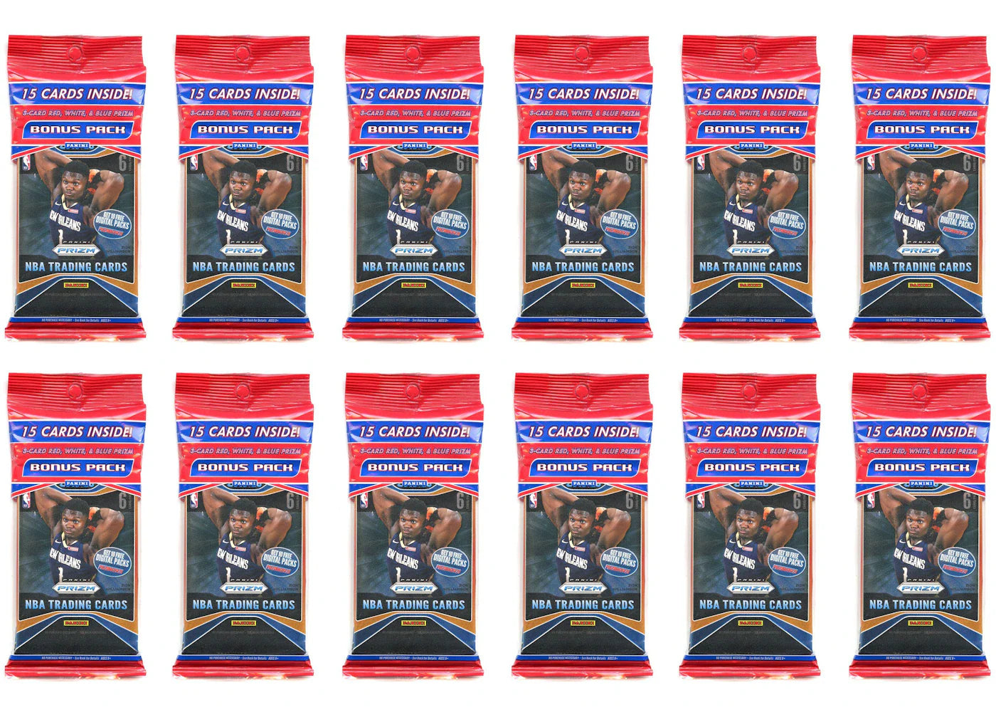 2019-20 Panini Prizm Basketball Cello Pack 12x Lot