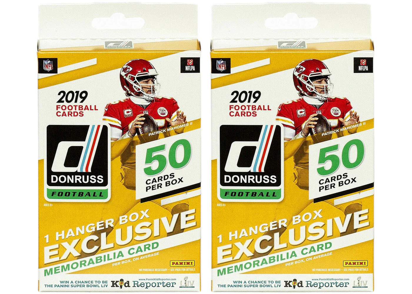 2019 Panini Donruss Football Hanger Box (1 Memorabilia Card) 2x Lot
