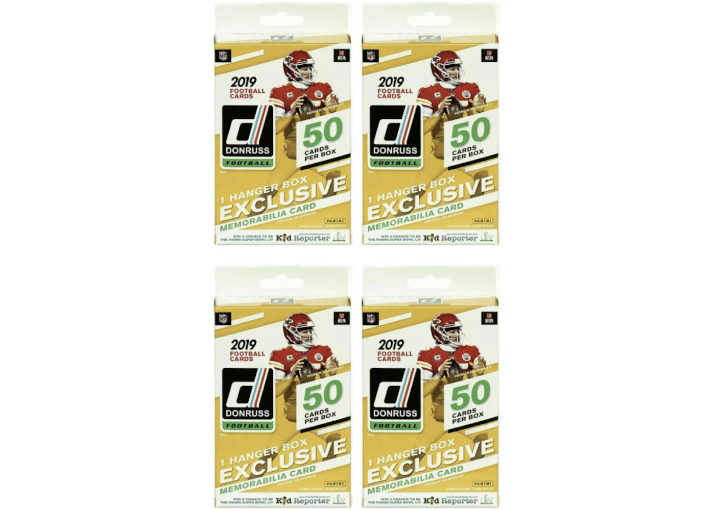 2019 Panini Donruss Football Yellow Hanger Box 4x Lot