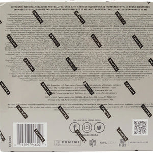 2019 Panini National Treasures Football Hobby Box