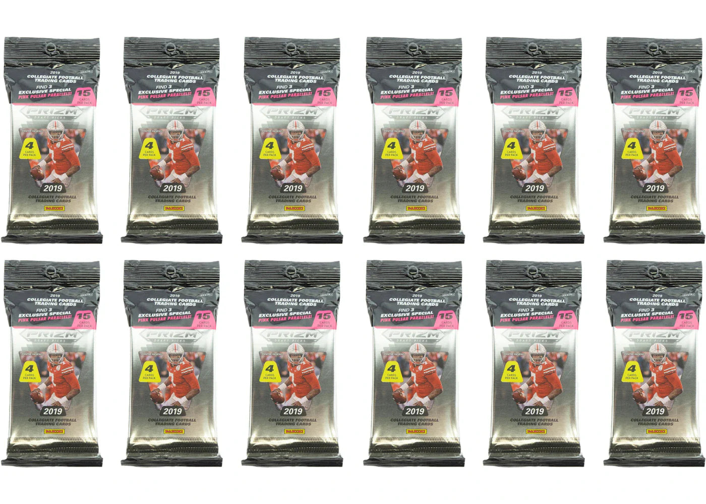 2019 Panini Prizm Draft Picks Football Cello Pack 12x Lot