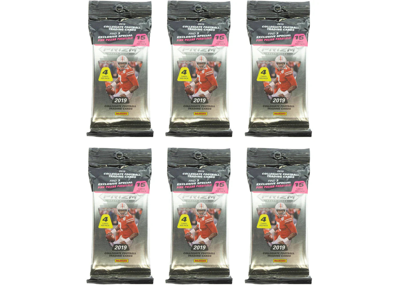 2019 Panini Prizm Draft Picks Football Cello Pack 6x Lot