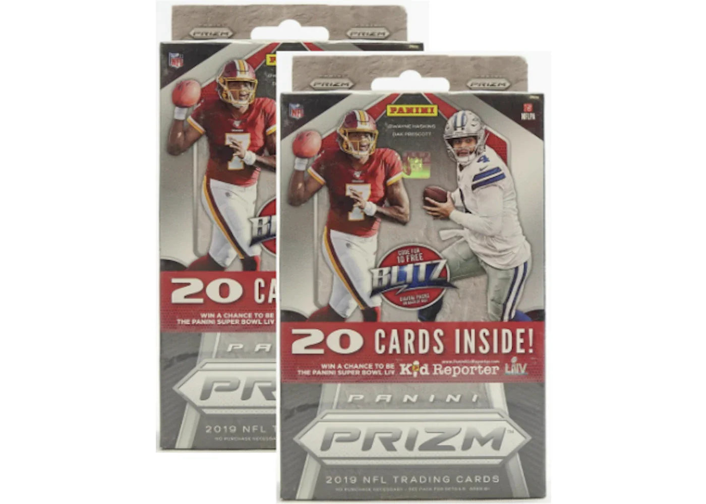 2019 Panini Prizm Football Hanger Box 2x Lot