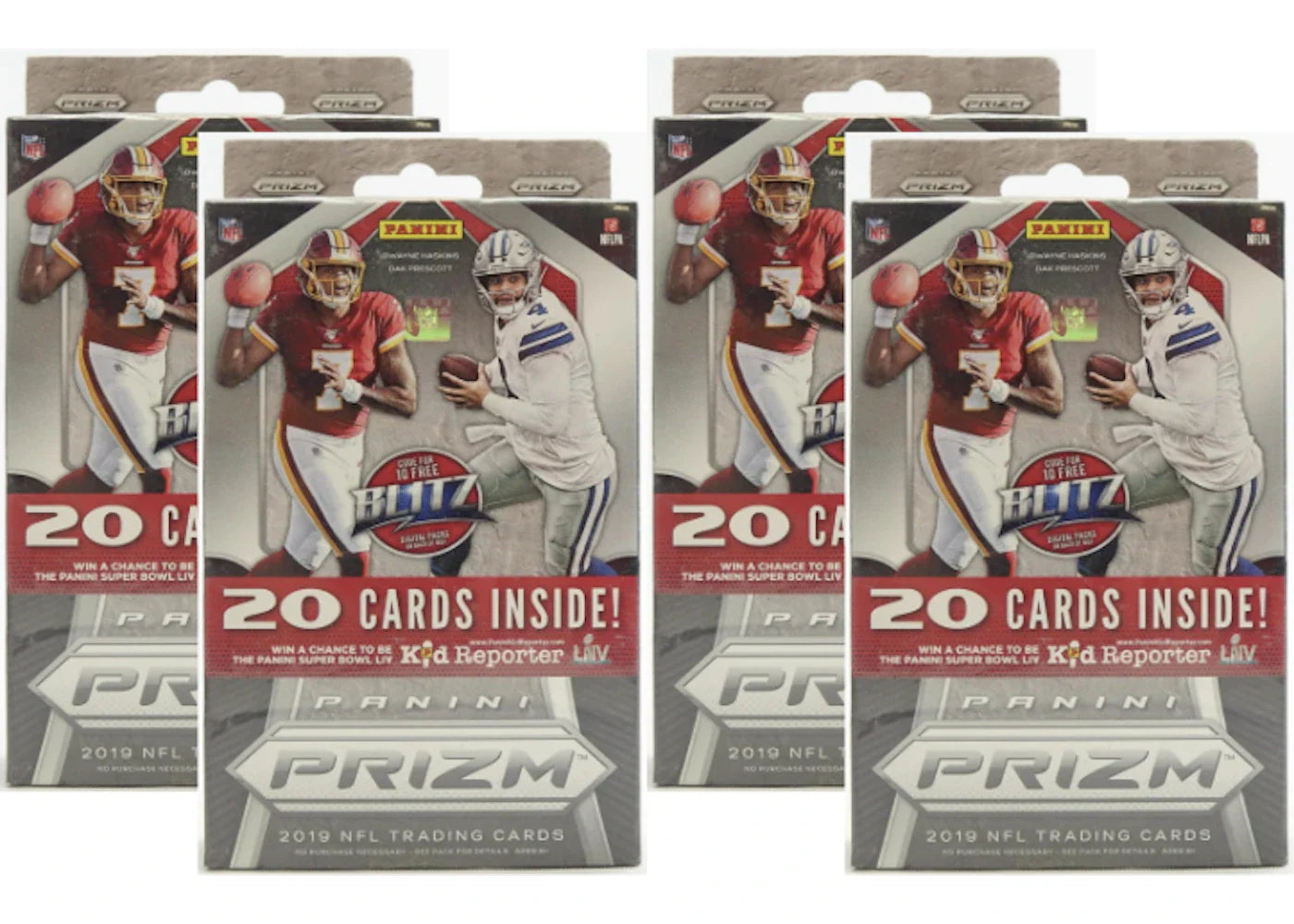 2019 Panini Prizm Football Hanger Box 4x Lot