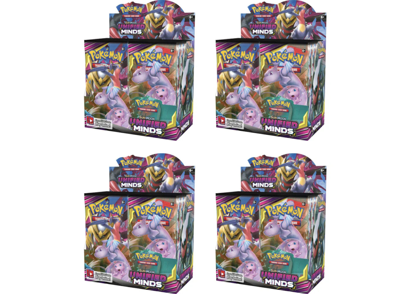2019 Pokemon Sun & Moon Unified Minds Booster Box 4X Lot