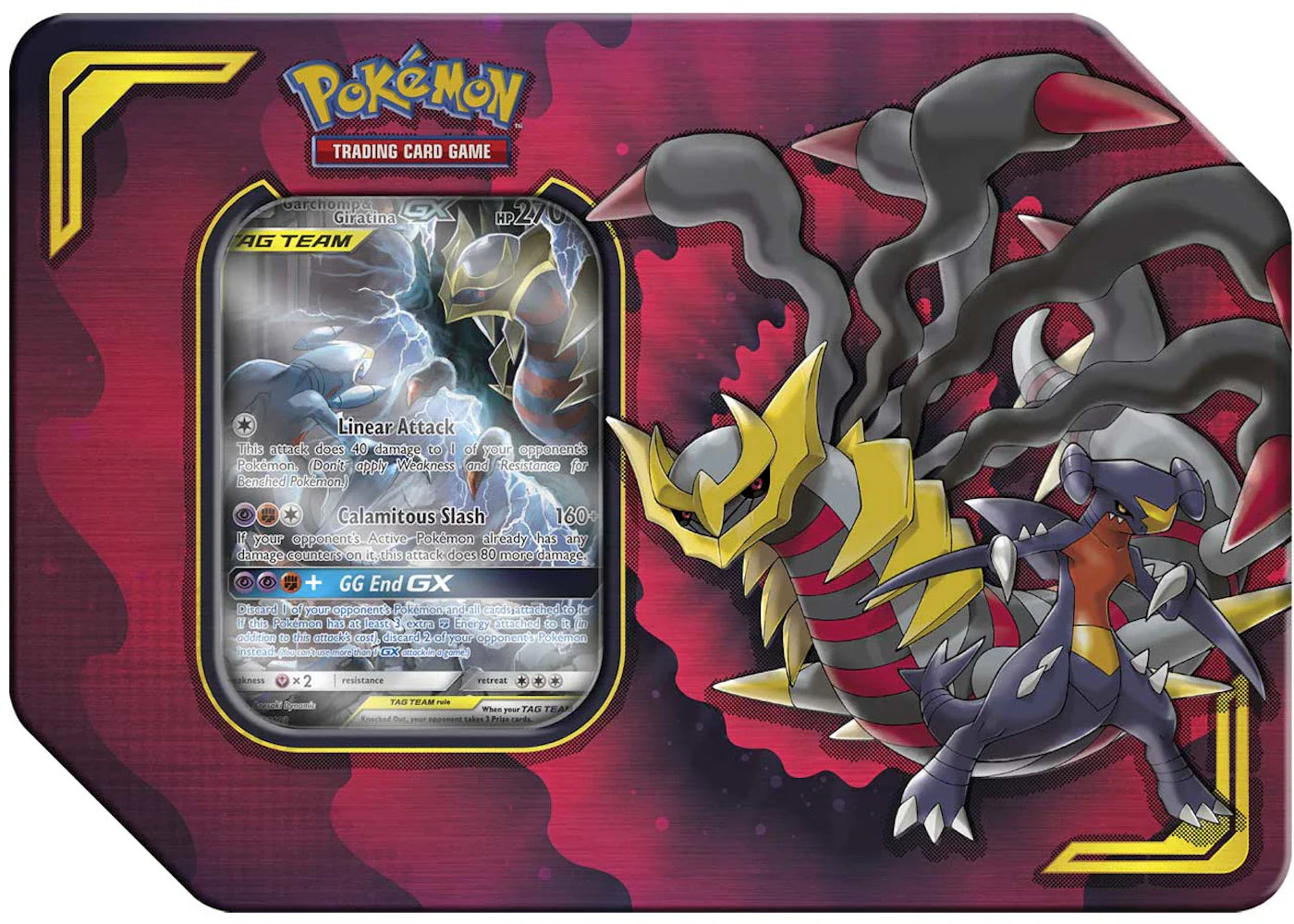 2019 Pokemon TCG Power Partnership Tin Garchomp & Giratina GX