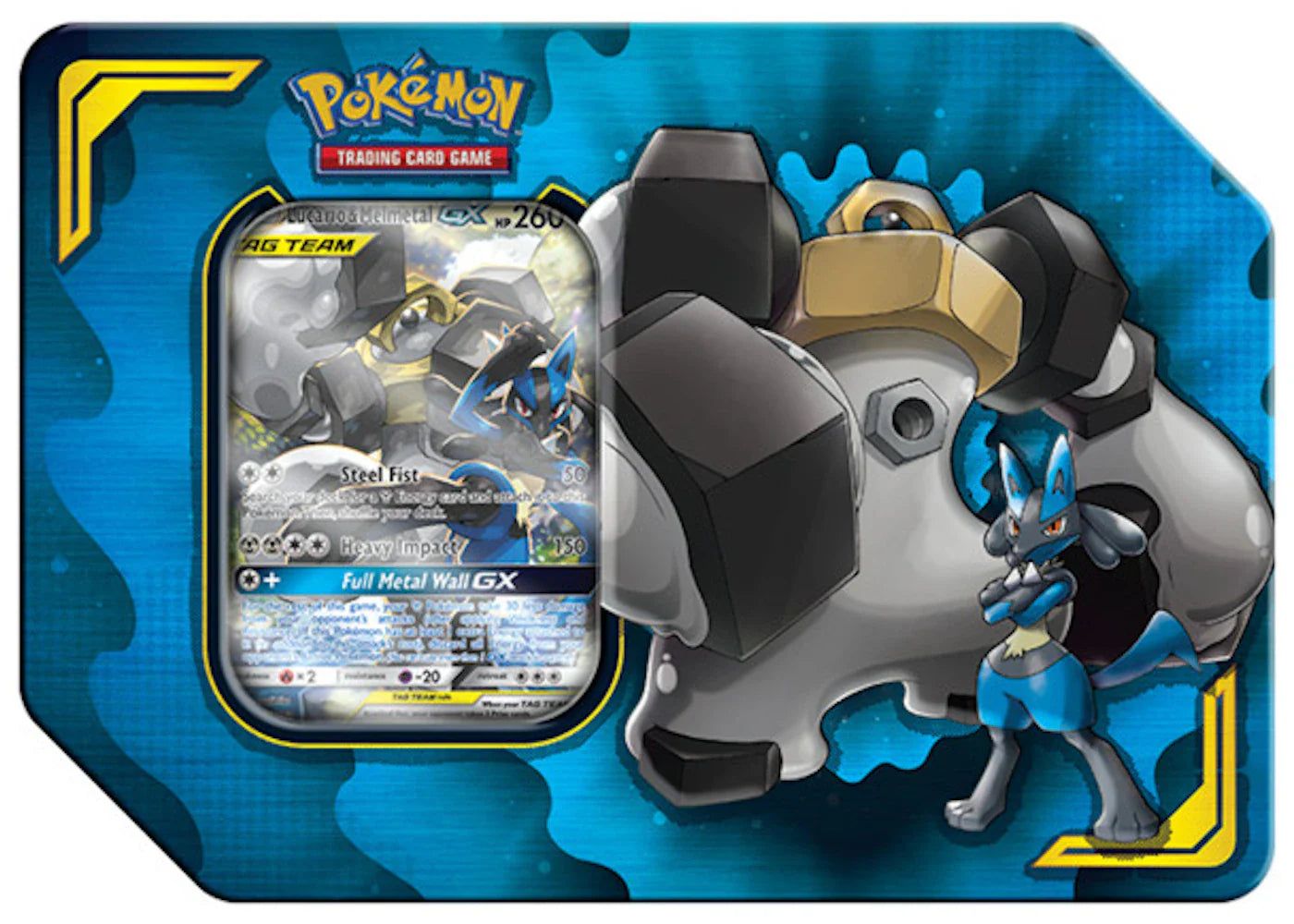 2019 Pokemon TCG Power Partnership Tin Lucario & Melmetal GX