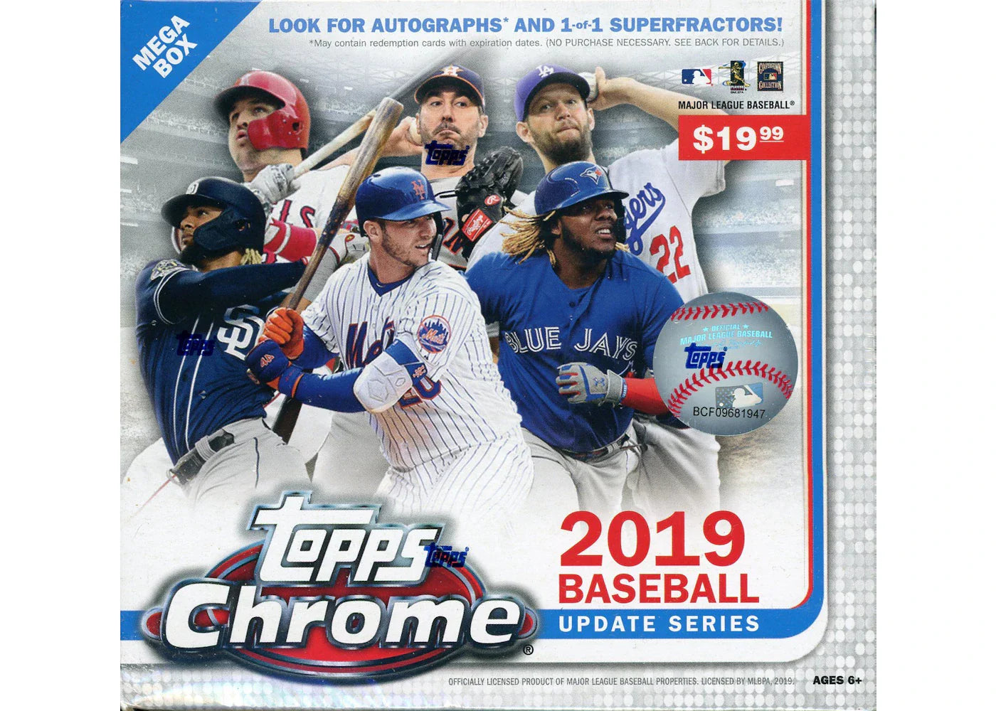 2019 Topps Chrome Update Series Baseball Mega Box