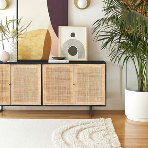 Open Box: Hannah Sideboard, Black and Natural