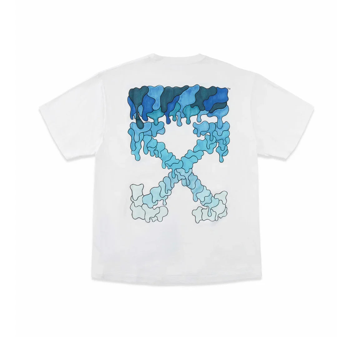 Off-White Blue Marker White Oversized Tee