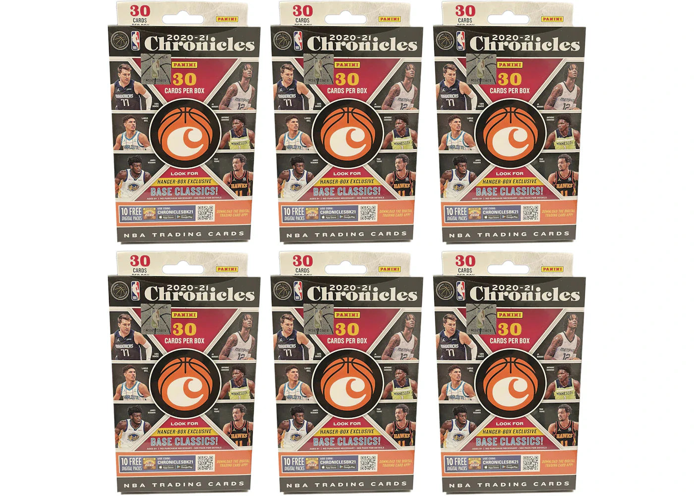 2020-21 Panini Chronicles Basketball Hanger Box 6x Lot