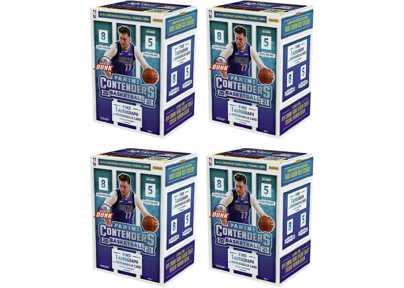 2020-21 Panini Contenders Basketball Blaster Box 4x Lot