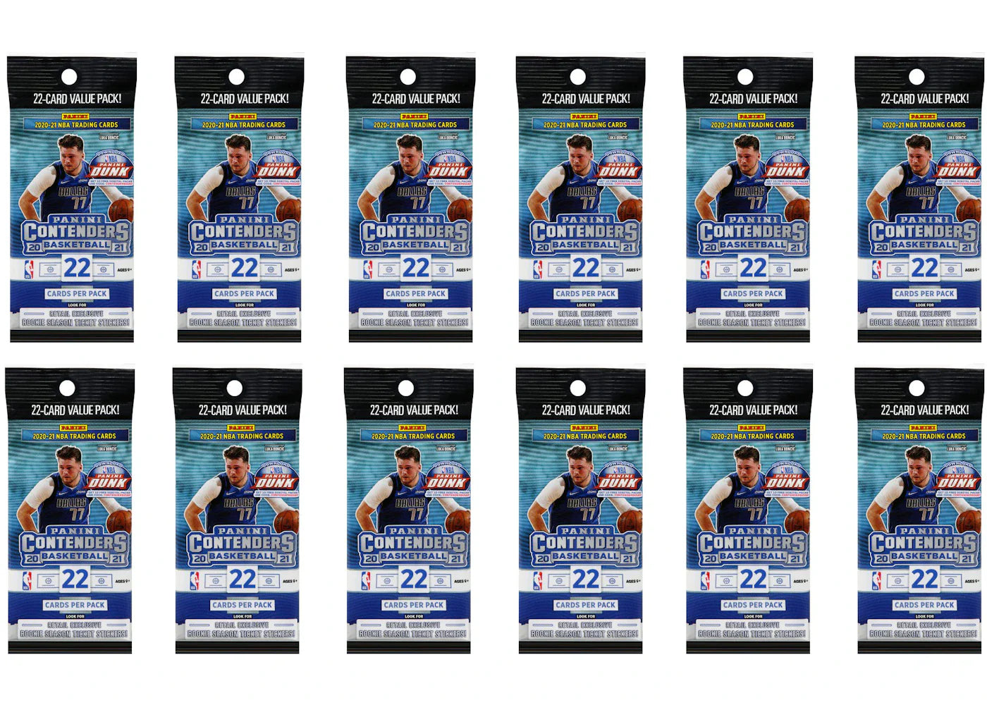 2020-21 Panini Contenders Basketball Fat Pack 12x Lot