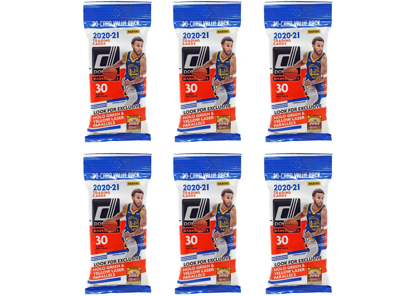 2020-21 Panini Donruss Basketball Fat Pack 6x Lot