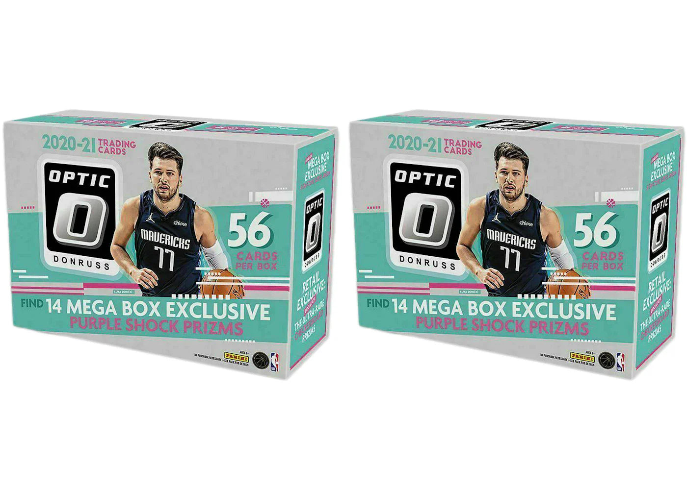 2020-21 Panini Donruss Optic Basketball Mega Box (Purple Shock Prizms) 2x Lot