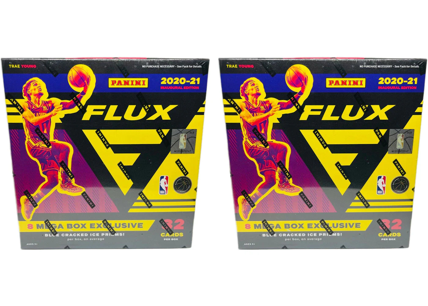 2020-21 Panini Flux Basketball Mega Box (Blue Cracked Ice) 2x Lot