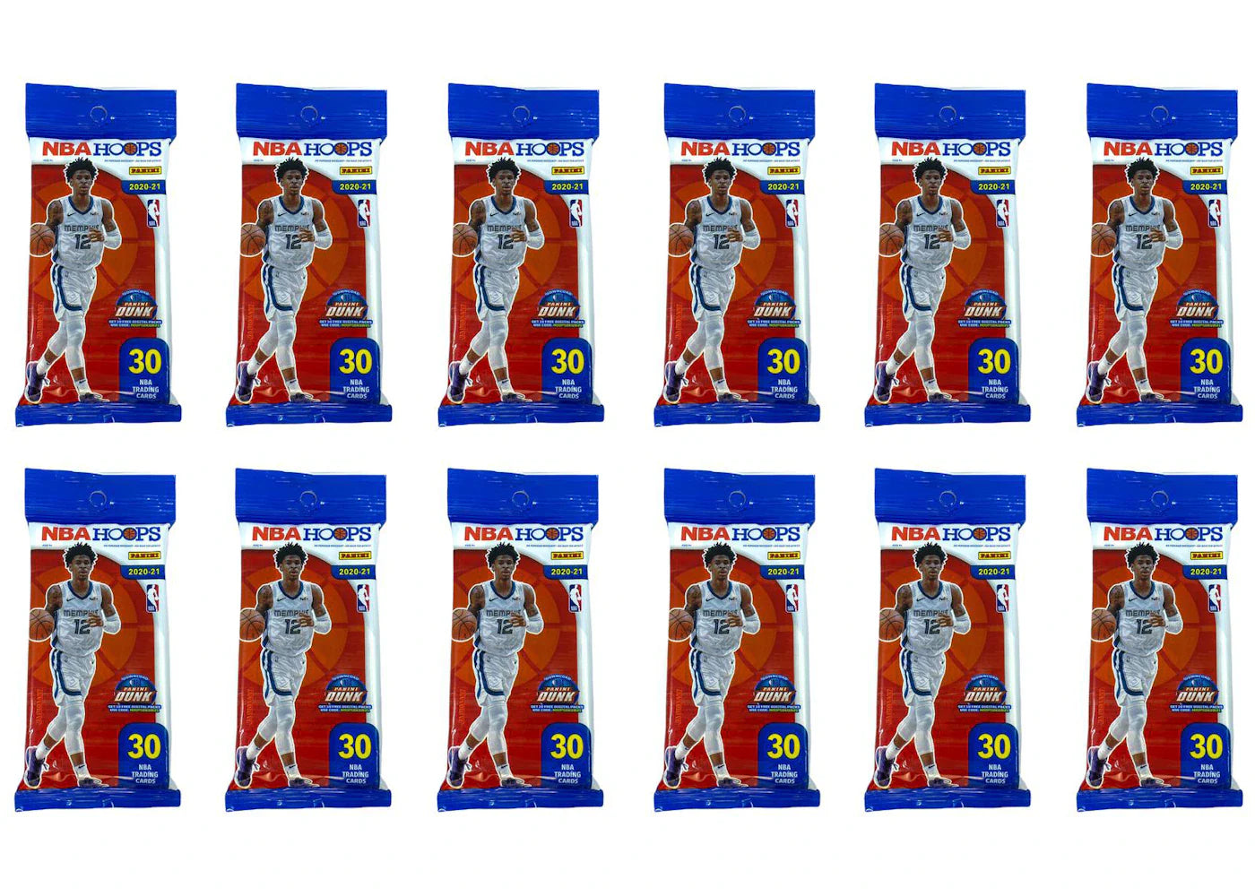 2020-21 Panini Hoops Basketball Fat Pack 12x Lot