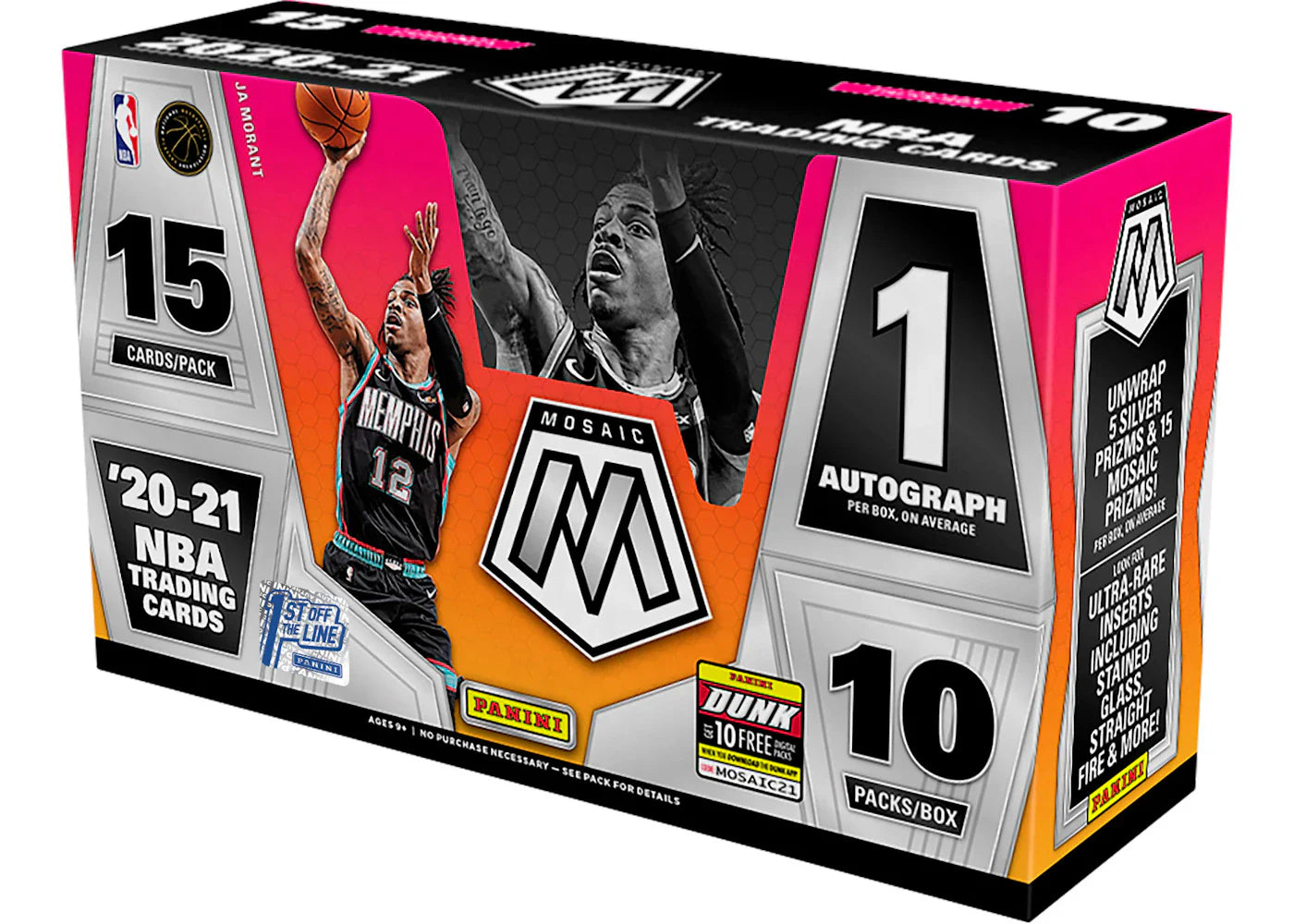 2020-21 Panini Mosaic Basketball 1st Off The Line Box