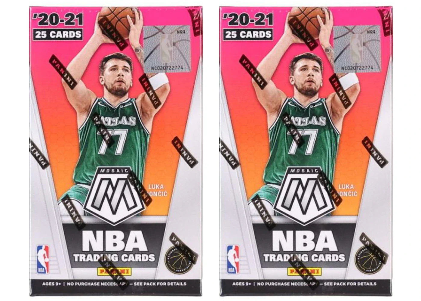 2020-21 Panini Mosaic Basketball Cereal Box 2x Lot