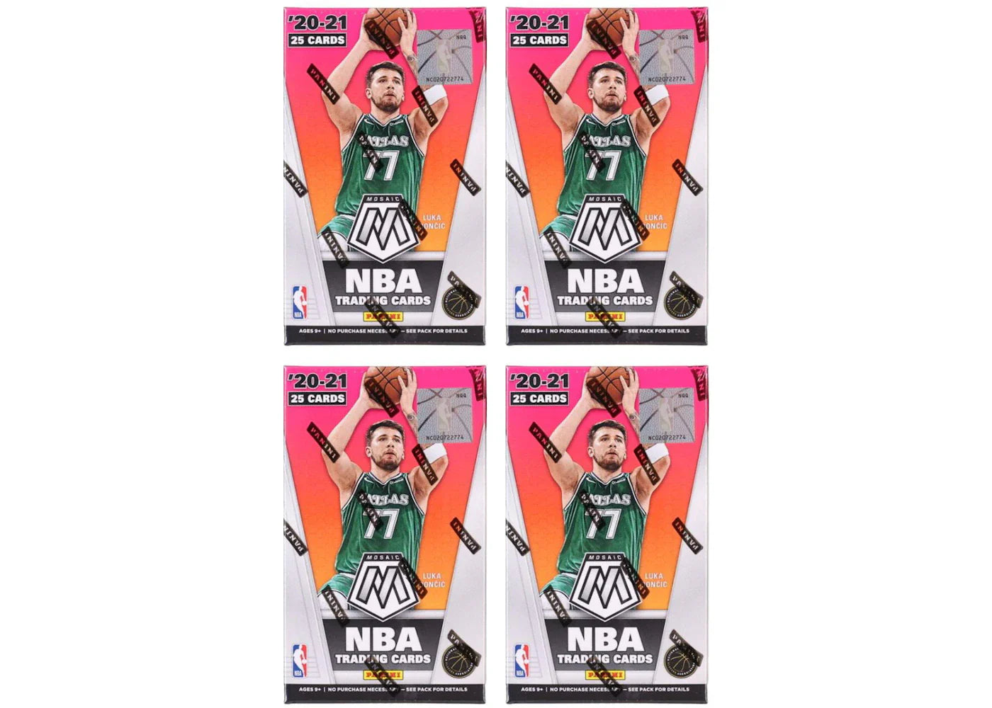 2020-21 Panini Mosaic Basketball Cereal Box 4x Lot