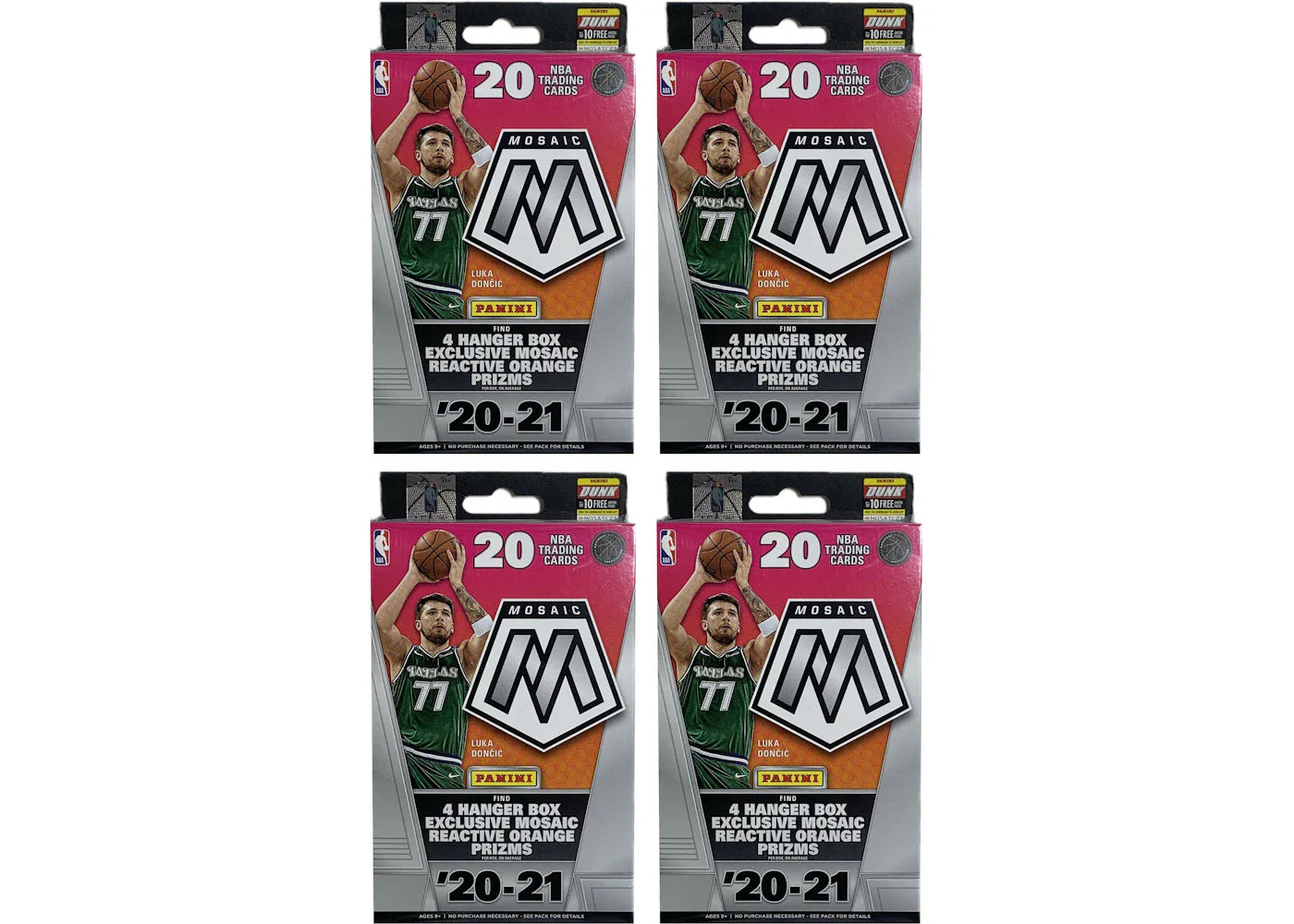 2020-21 Panini Mosaic Basketball Hanger Box 4x Lot