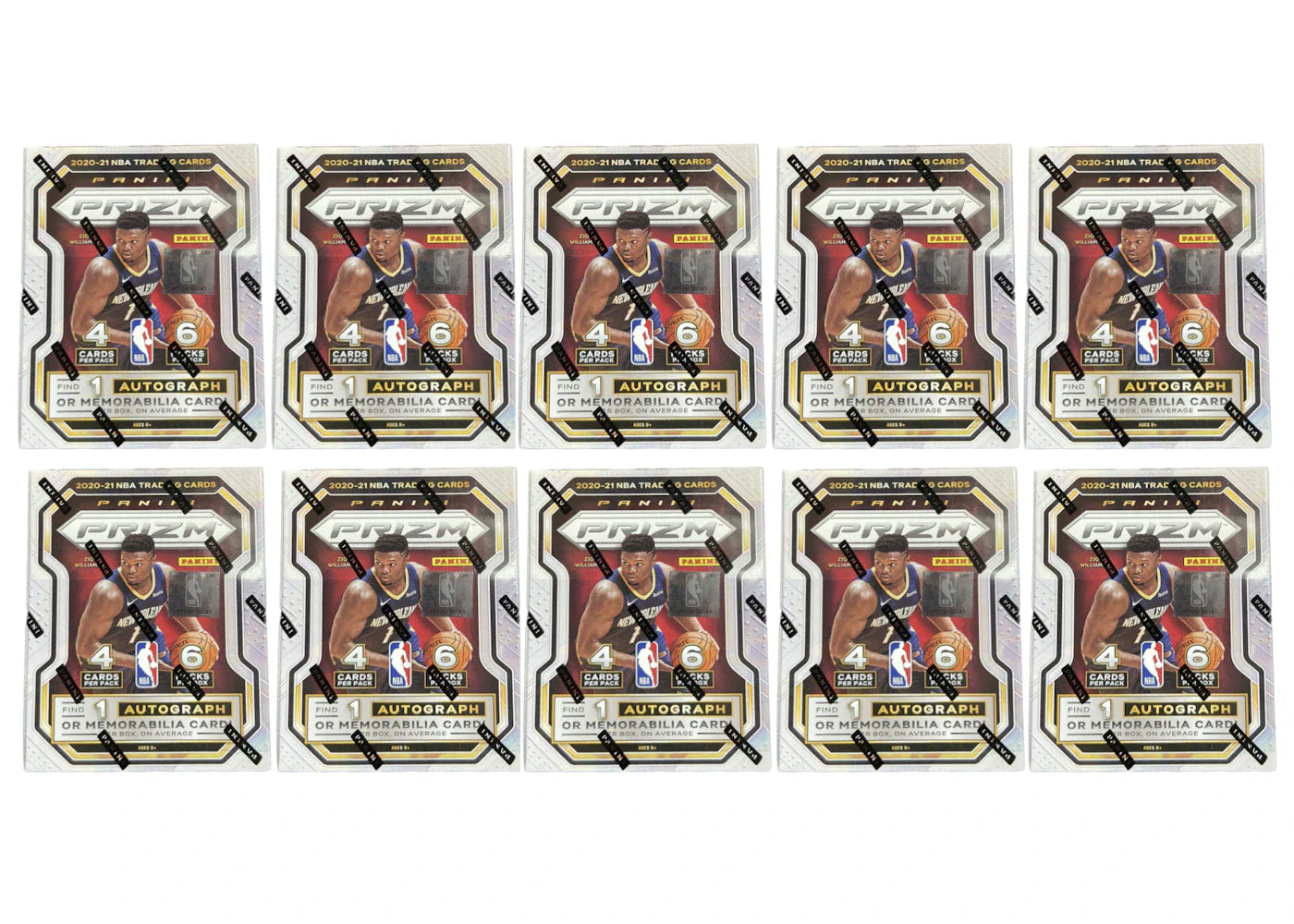 2020-21 Panini Prizm Basketball Blaster Box 10x Lot